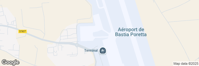 Google Maps Corsica Bastia Airport, Aéroport de Bastia Poretta, Lucciana, 20290, France