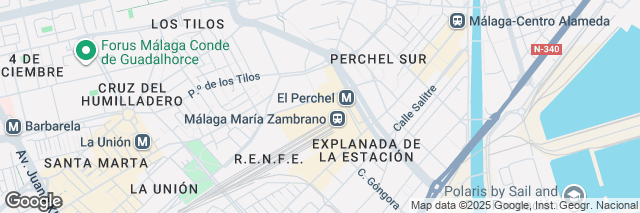 Google Maps Malaga Train Station, CC Vialia, Local 21 BJ Explanada de la estacion S/N, Malaga, 29002, Spain