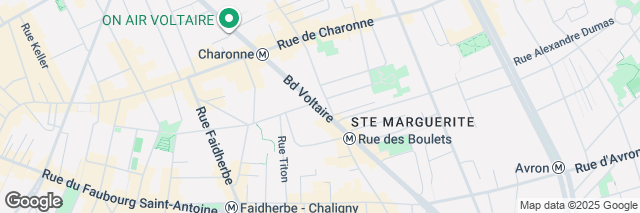 Google Maps Paris 11 Voltaire Nation, 195 Boulevard Voltaire, Paris, 75011, France