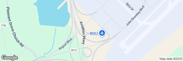 Google Maps Raleigh-Durham Int Airport (RDU), 1015 Trade Drive, Morrisville, NC 27560, United States of America