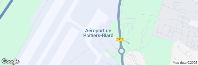 Google Maps Poitiers-Biard Airport, Rue du Sous-Lieutenant Collard, Poitiers-Biard, 86580, France