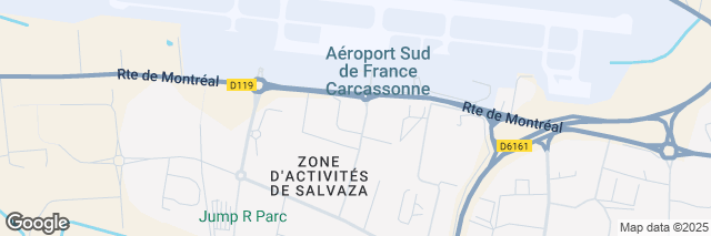Google Maps Carcassonne Airport, Bâtiment des loueurs 335 Rue Jacques de Vaucanson, Carcassonne, 11000, France