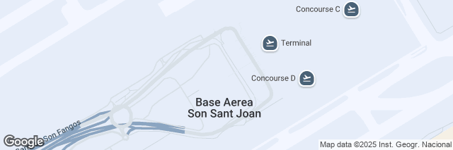 Google Maps Palma de Mallorca Airport, Zona rent a car - Llegadas, Palma de Mallorca, 07610, Spain