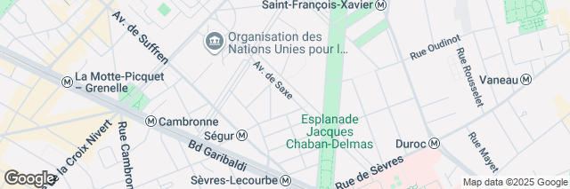 Google Maps Paris 07 Saxe Invalides, 42 Avenue de Saxe, Paris, 75007, France