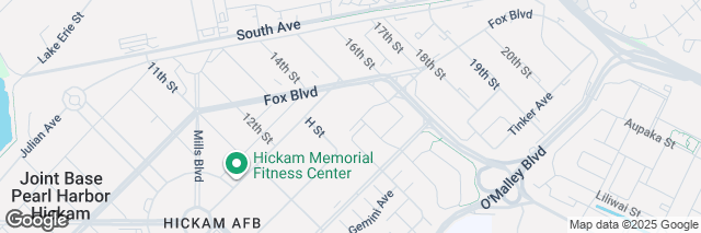 Google Maps Hickam (on Military Base), JBPH 10 Hickam CT Building 1249, Hickam, HI 96853-5256, United States of America